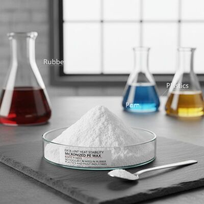 চমৎকার তাপ স্থায়িত্বযুক্ত মাইক্রোনাইজড পিই ওয়াক্স সাদা পাউডার, জল অদ্রবণীয়, রাবার, প্লাস্টিক এবং পেইন্ট শিল্পে ব্যবহৃত